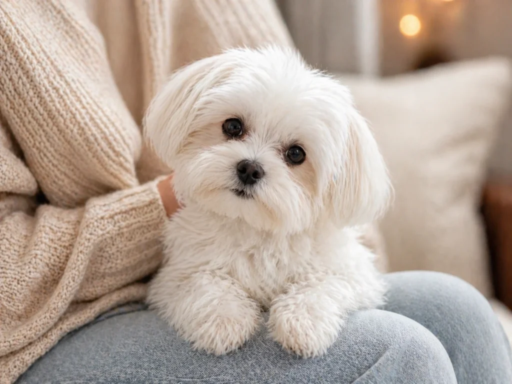  Maltese small white cute dog
