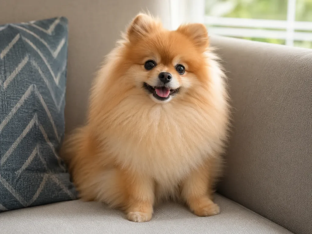  fluffy Pomeranian small cute dog