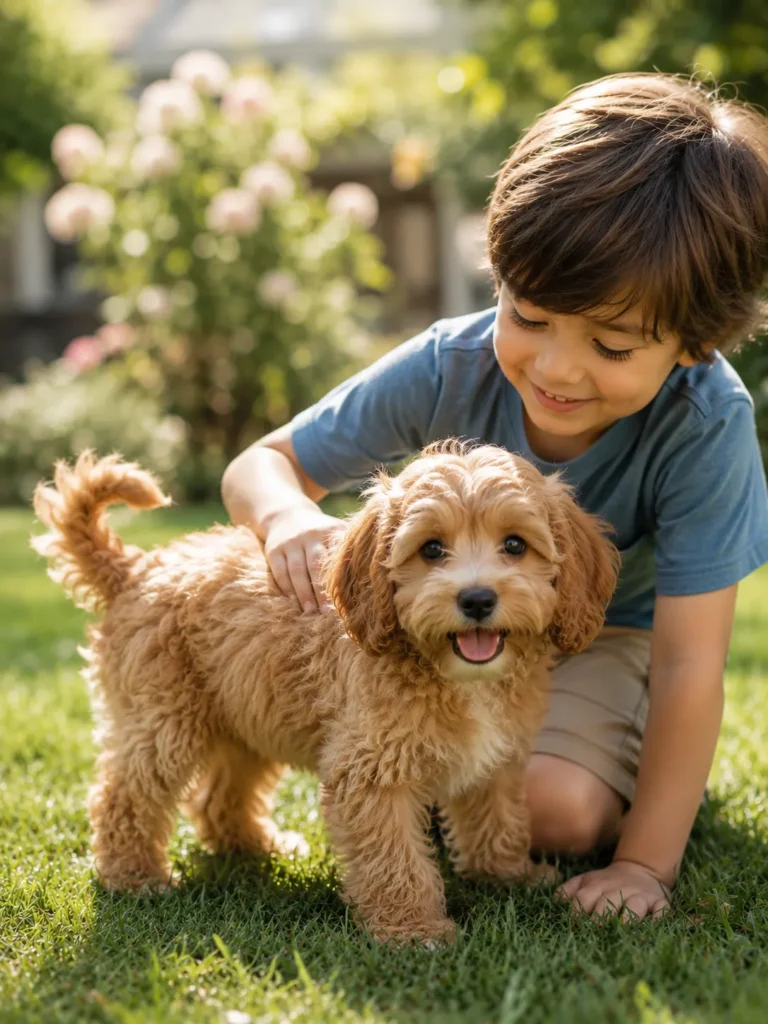  cavapoo hypoallergenic dog for kids outdoors