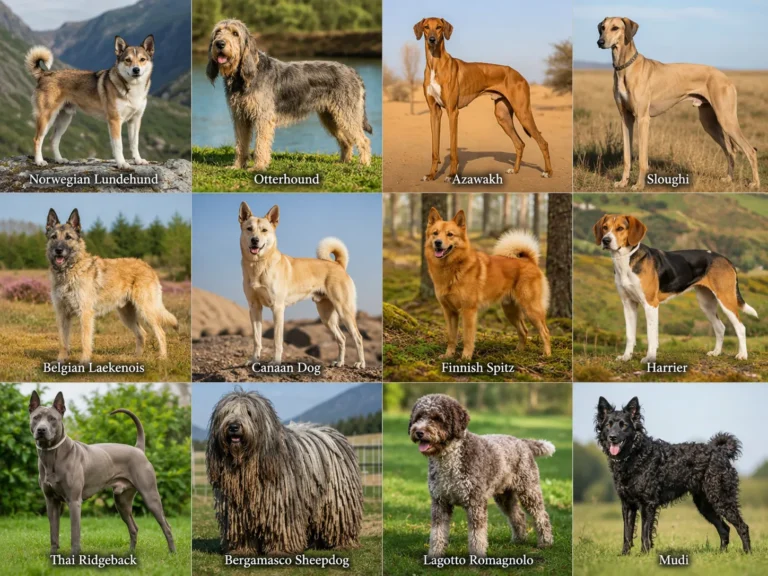 Collection of the world's most rare dog breeds.