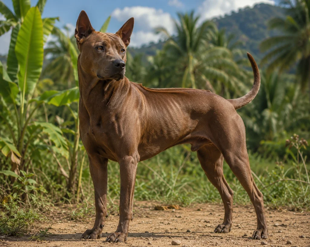 Thai Ridgeback showing the ridge on its back.